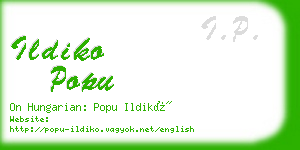 ildiko popu business card